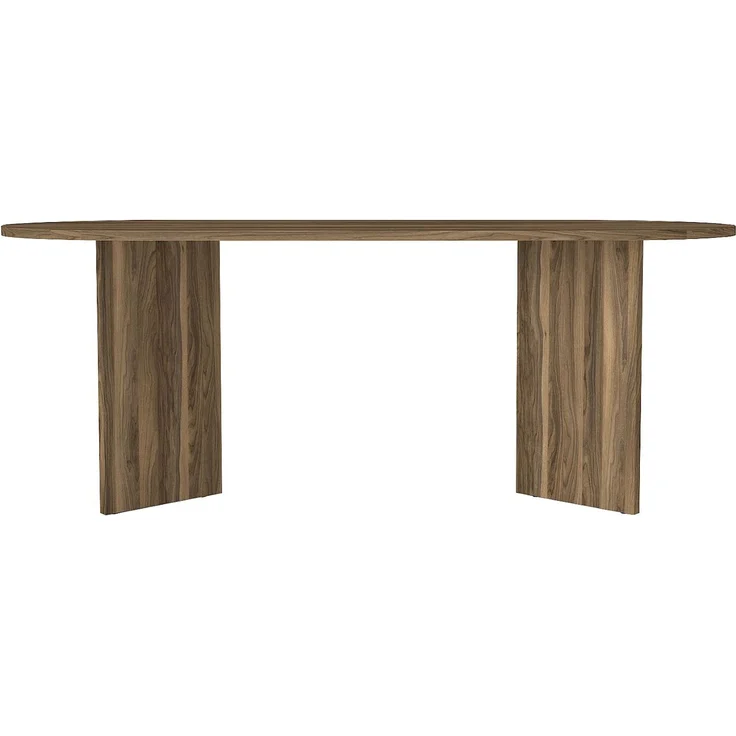 Vente-unique - Esstisch 8 Personen - Holzfarben dunkel - TOPANIA – Bild 3