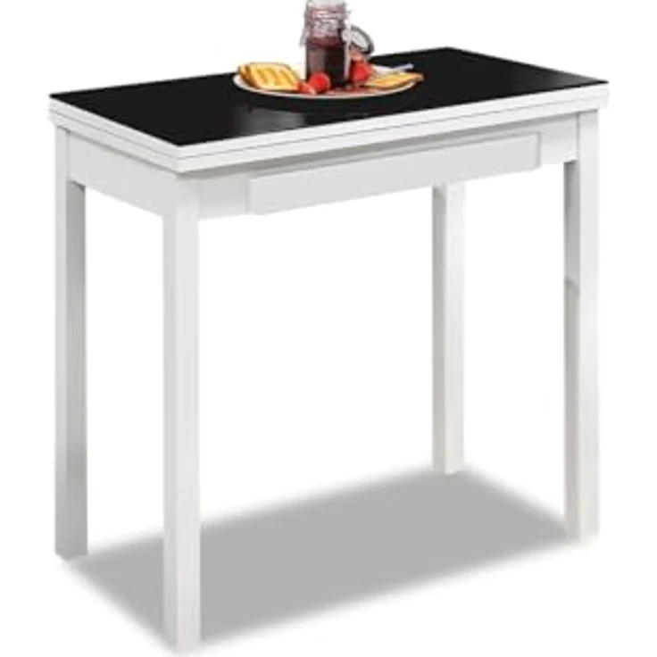 ASTIMESA MLBNE Küchentisch, Metall, Schwarz, 80 x 40 cm – Bild 1