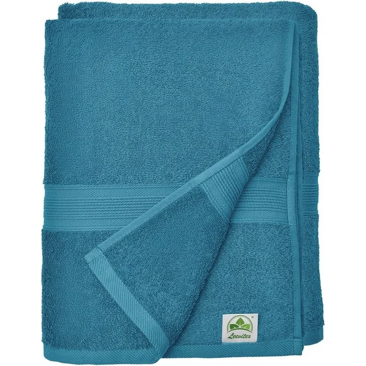 leevitex® Saunatuch Frottee XXL, (2-St), 80 x 200 cm, extra groß & saugfähig, Petrol/Seegrün – Bild 1