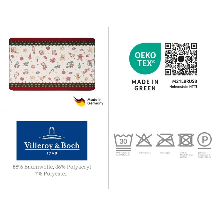 Wohndecke Toy's Delight Little mit Weihnachts-Motiven, Weihnachtsdecke in 100x15, Villeroy & Boch, Made in Germany – Bild 7