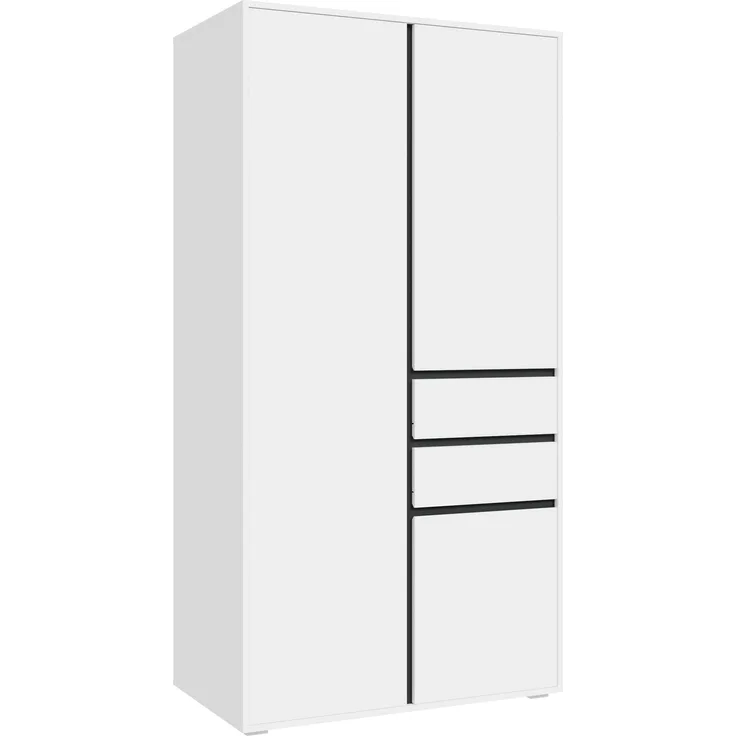 Falun Kleiderschrank 2-türig in weiß
