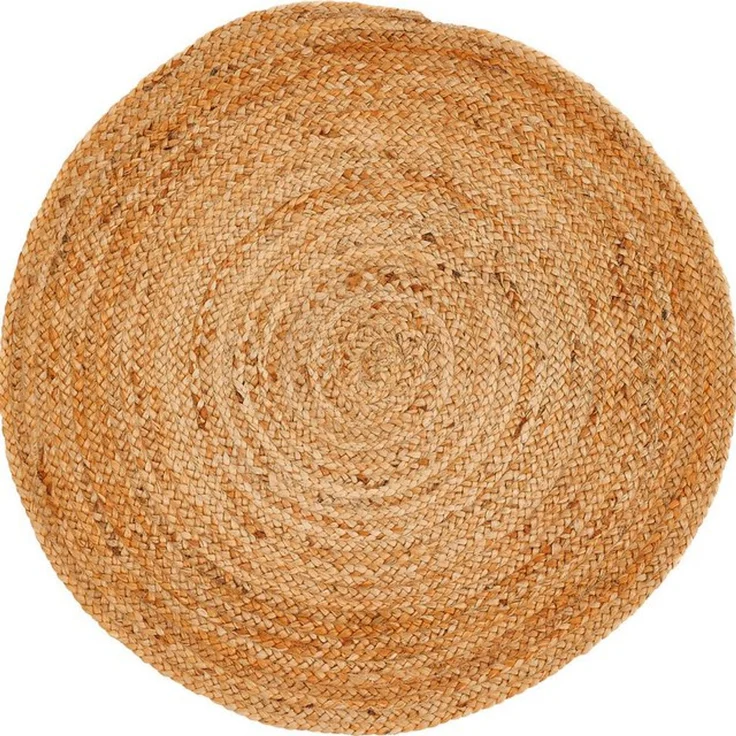 LUXOR living Teppich Mamda 2, Juteteppich, rund, Höhe: 6 mm, Flachgewebe, handgeflochten, Flecht Design, Naturfaser, Boho-Style – Bild 4