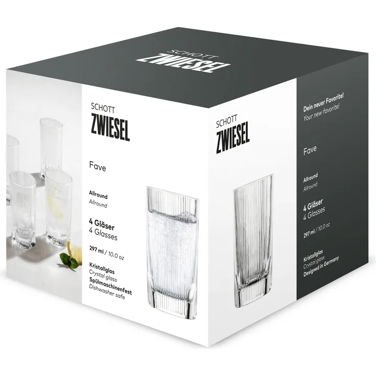 SCHOTT ZWIESEL Trinkkglas "Fave" 4er Set
