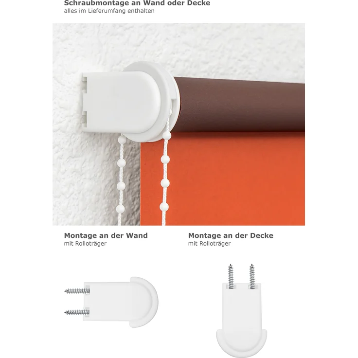 Lysel Outlet - Verdunkelungsrollo Shiny Rostorange, (B x H) 102.50cm x 175cm in orange/rostorange – Bild 3