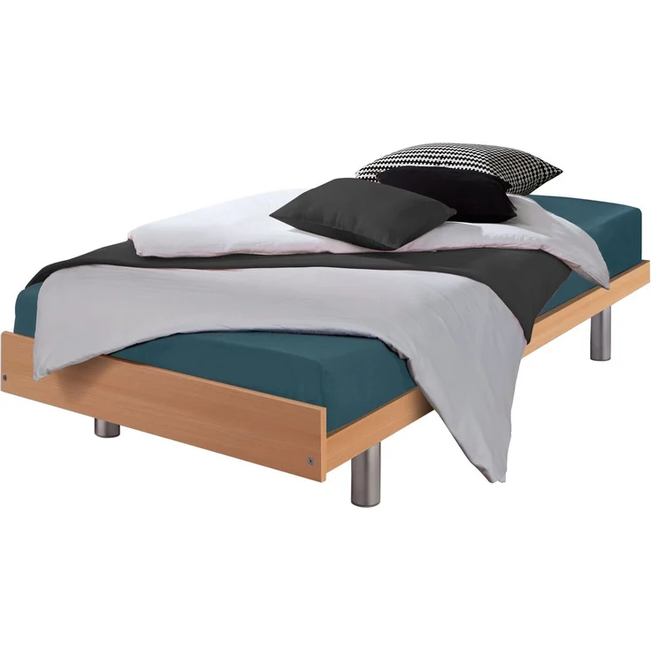 Hasena Gästebett Econom Buche-Dekor mit Alu-Füßen Fußhöhe 20 cm, Lattenrost Star U – Function-Kids – Bild 1