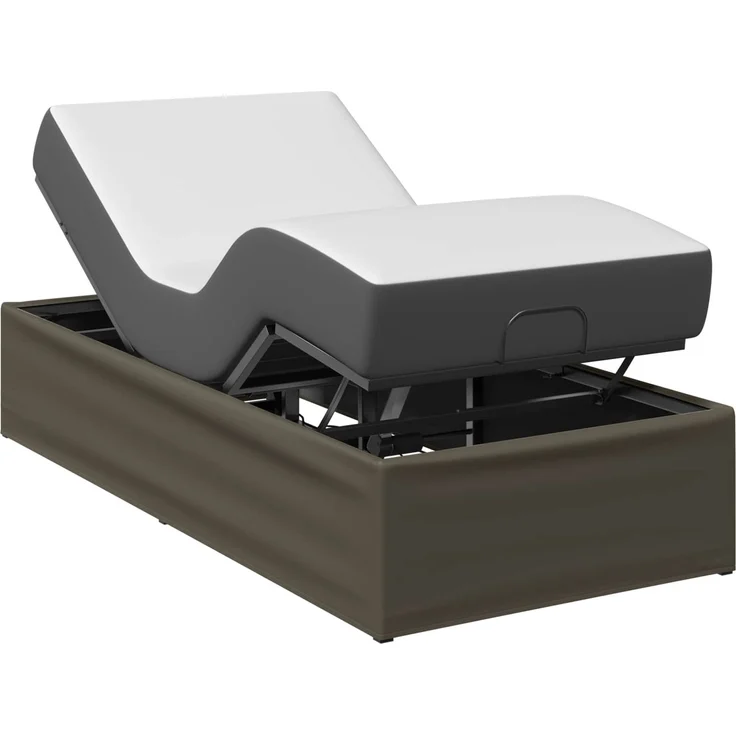 vidaXL Elektrisch verstellbares Bettgestell Grau 200 x 90 x 33,5 cm 42037297 – Bild 3