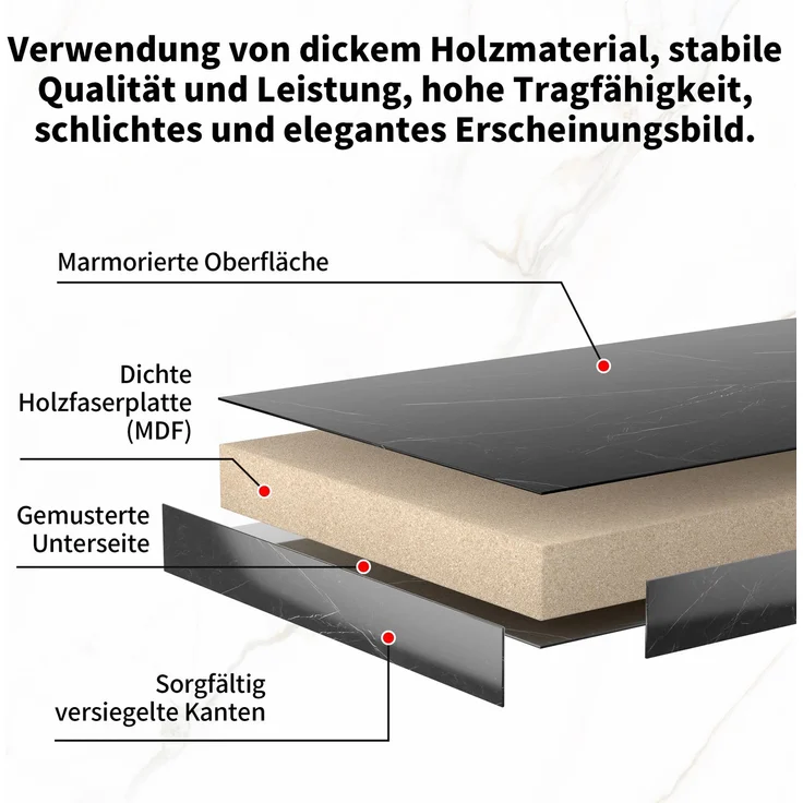 2er-Set runder Couchtisch aus MDF mit Metallrahmen & Nestfunktion, Ø80 cm + Ø60 cm, Schwarz – Bild 8
