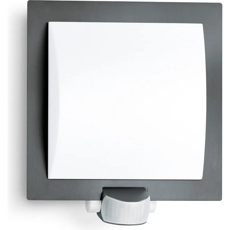 Steinel Außenwandleuchte L 20 S anthrazit, mit 180° Bewegungsmelder, E27-Fassung, IP44, schlagfest