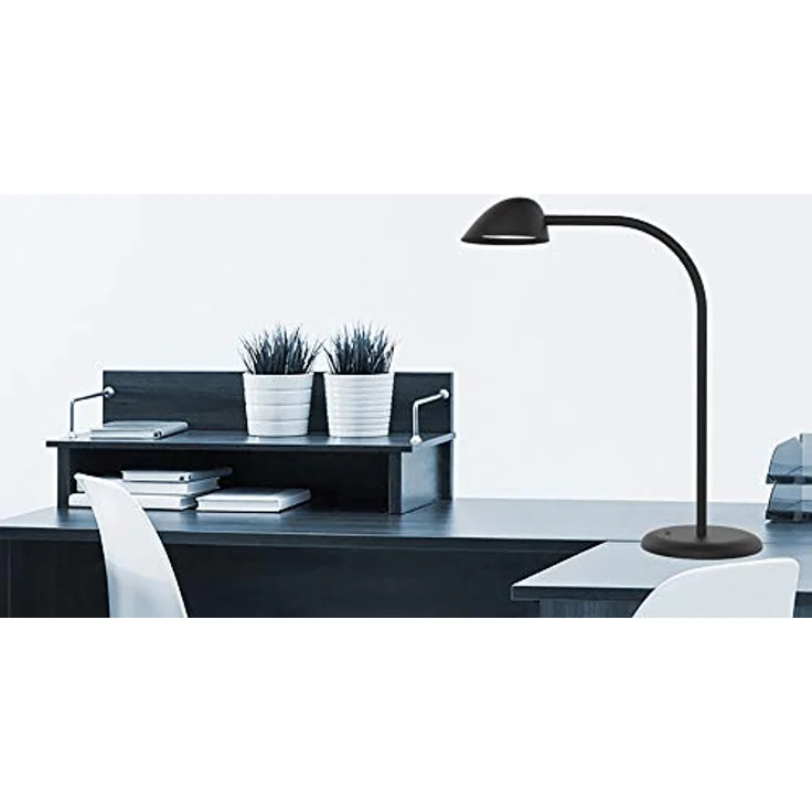 Unilux Easy LED Schreibtischleuchte, mit USB Ladefunktion und 3-stufiger Lichtstärkeanpassung, schwarz – Bild 4