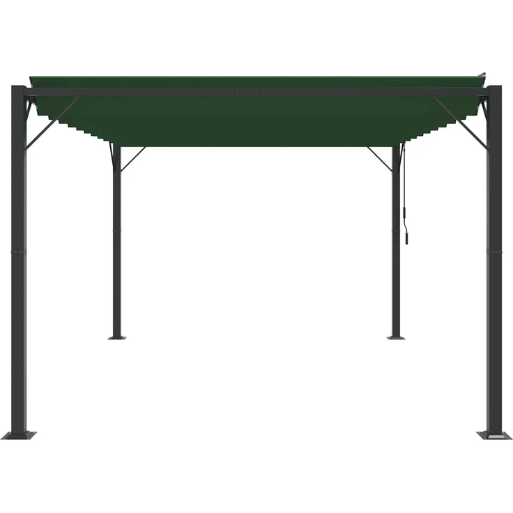vidaXL Gazebo mit Lamellen-Dach Grün 3 x 4 x 2,14 m 42030525 – Bild 5