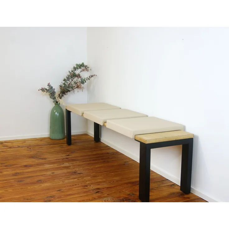 Lycce Bankauflage Klemmkissen Sitzkissen mit 2 Leisten, 37cm Klemmtiefe, Kunstleder, (1 St), hochwertiger Bezug in vielen Farben