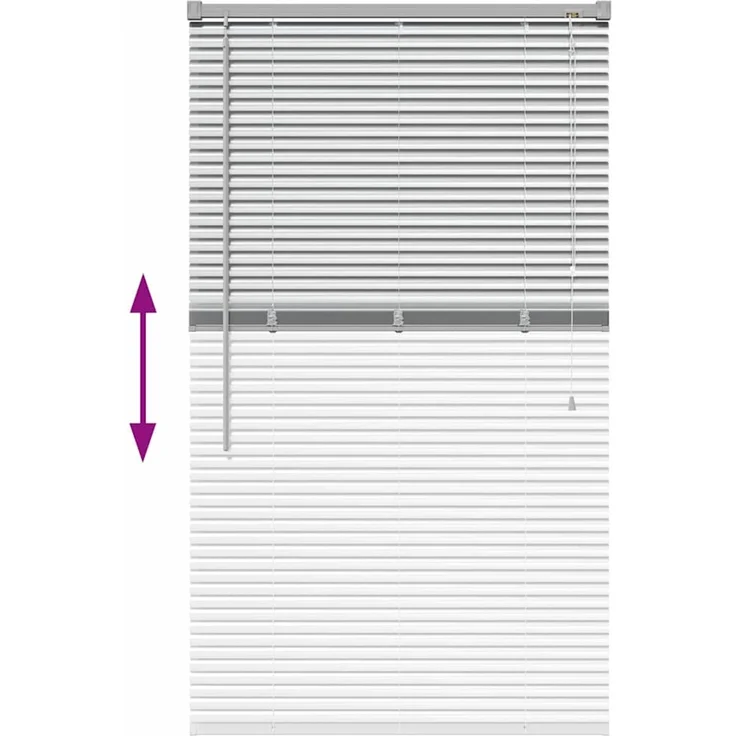 vidaXL Venezianische Jalousie Silber 130 x 70 cm 25 mm Aluminium 42005891 – Bild 12