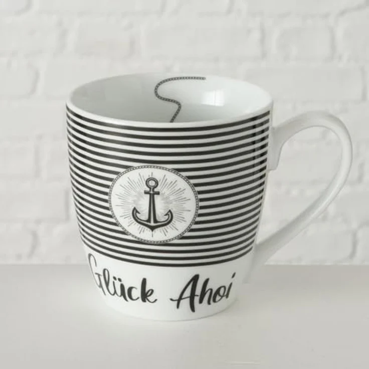 BOLTZE Tasse 2er-Set Jumbotassen Marino, rot + blau mit Anker – Bild 5