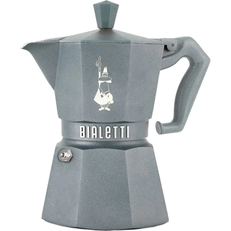 Bialetti Espressokocher Moka Express Exclusive Induktion 6 Tassen grau