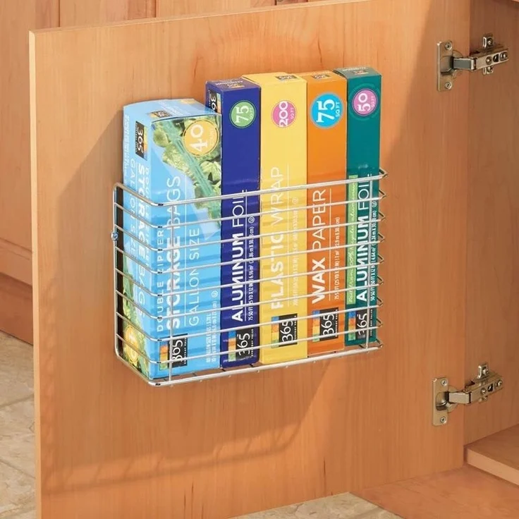 mDesign Hängekorb Gitterbox Schrankkorb Aufbewahrung Organizer Metall Silber – Bild 3