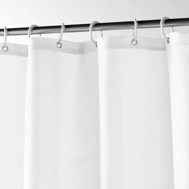 U10 Duschvorhang mit Haken YALINE - Badezimmer Duschvorhänge in Weiss – Bild 3