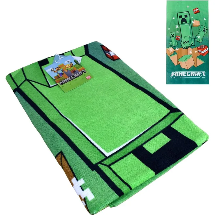 Handtuch ca. 70 x 140 cm Dusch- und Badetuch Bildmotive Minecraft
