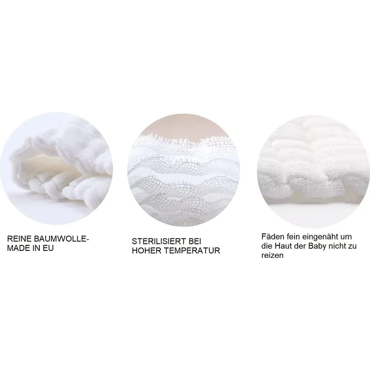Welt der Träume Spucktuch 10 Stück Stoffwindeln Spucktücher Kuscheltuch Stilltuch, Made in Europe – Bild 3