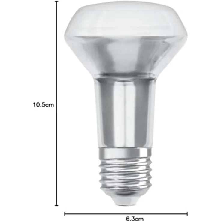 Osram LED-Leuchtmittel Osram LED Reflektor Star R63 60 E27 4,3W warmweiß, Nicht dimmbar nicht Smart Home-fähig – Bild 5