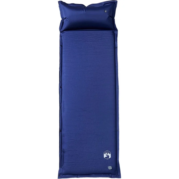 vidaXL Selbstaufblasende Isomatte mit Kissen Marineblau 4007132 – Bild 2