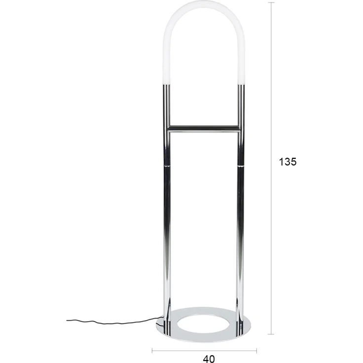 Zuiver Stehlampe Arch Chrome mit Metallfuß und römischem Bogendesign Silber 40x40x135 cm – Bild 10