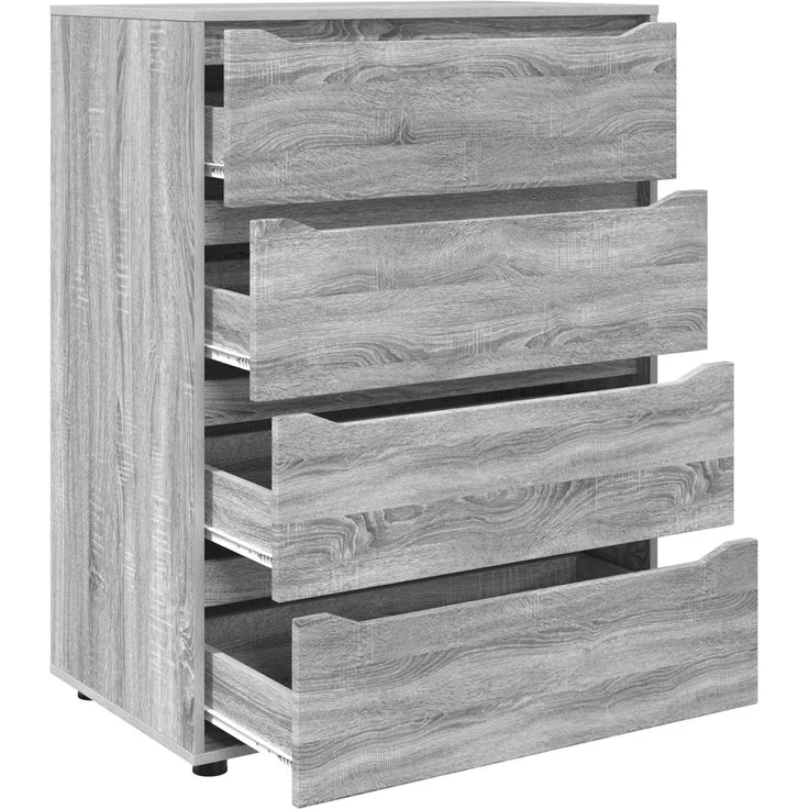 vidaXL Stauraumschränke 80 x 48 x 105 cm Holzwerkstoff Sonoma-Grau 3406231 – Bild 7
