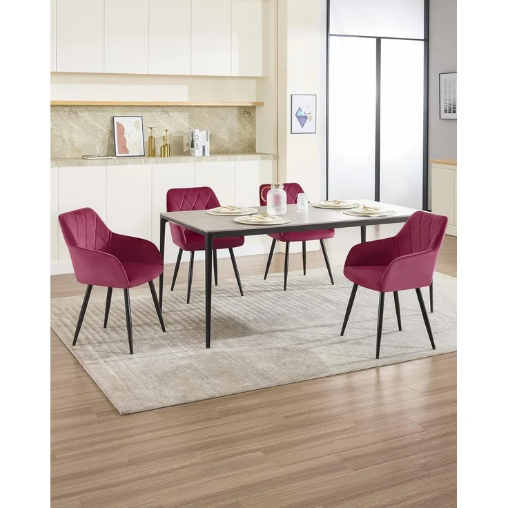 Woltu Esszimmerstuhl (1 St), mit Samtbezug, Küchenstuhl, mit Metallbeinen – Bild 2