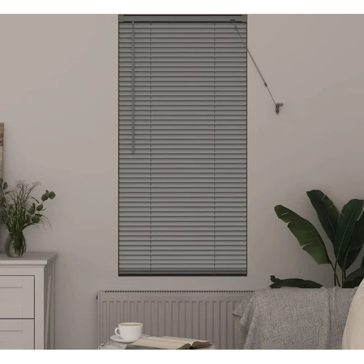 vidaXL Venezianische Jalousie Silber 130 x 60 cm 25 mm Aluminium 42005889 – Bild 3