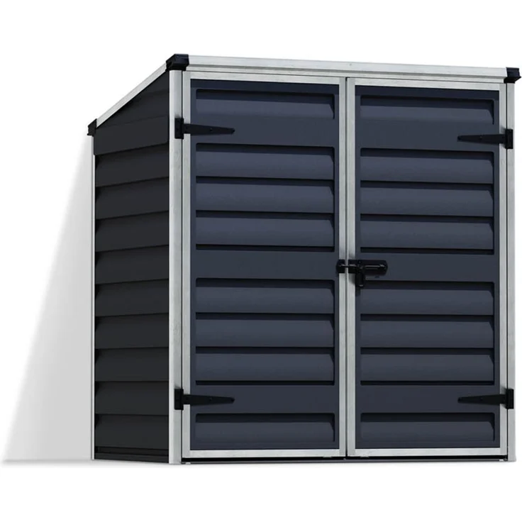 Palram-Canopia 'Voyager' Gerätebox, Aluminium schwarz, 90 x 139 x 147 cm – Bild 1