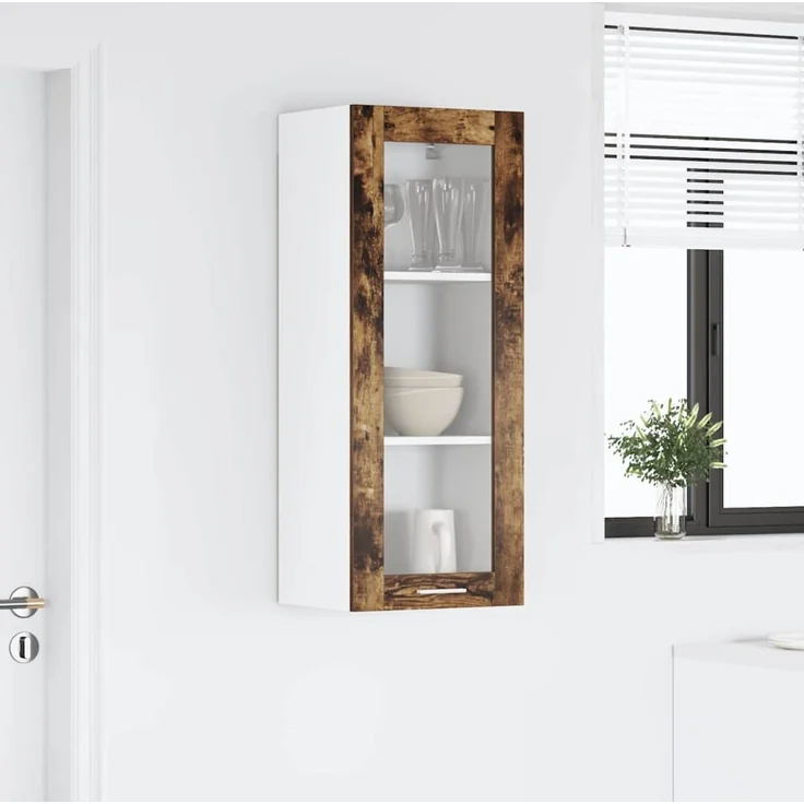 vidaXL Hängeschrank Geräucherte Eiche 40 x 31 x 100 cm Holzwerkstoff 884382 – Bild 3