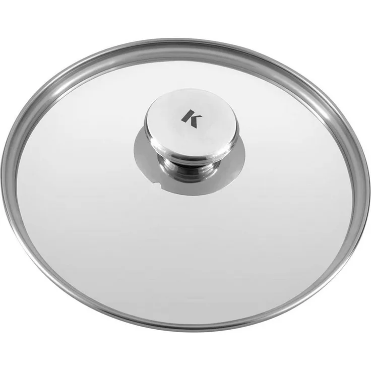 KLAMER Pfannendeckel 20 cm, Edelstahl Universal-Pfannendeckel für Pfannen und Töpfe, Glasd…, Fingerschutz, Spritzschutz, Spülmaschinen geeignet