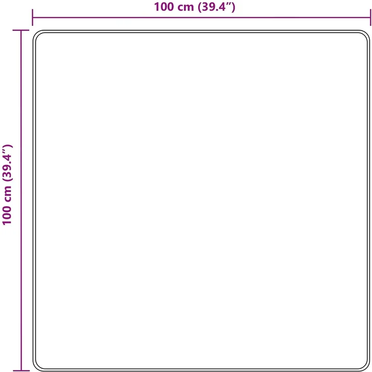vidaXL Teppichläufer MARSA Schwarz 100x100 cm Polyester und PVC 42023380 – Bild 7