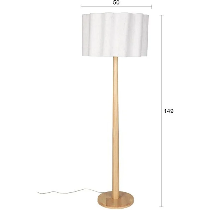 Stehlampe Scallop mit Jute-Lampenschirm, Gummibaumholz von Dutchbone – Bild 8