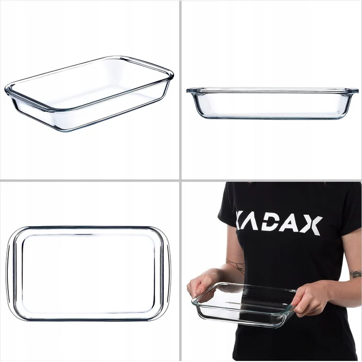 KADAX 1L rechteckige hitzebeständige Glasform, klein, zum Backen – Bild 9