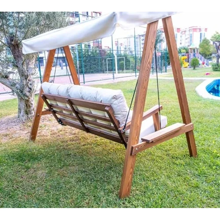 Westmann Holz Hollywoodschaukel Pera 2000 | Beige – Bild 6