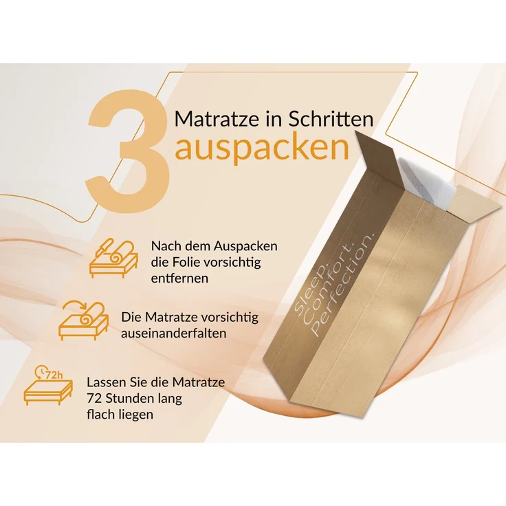 7-Zonen-Multipocketmatratze mit Visco- & Kaltschaum-Schichten – ergonomisch, punktelastisch & atmungsaktiv – Härtegrad H3/H4 – 90 x 200 cm – ELORI – APRI – Bild 8