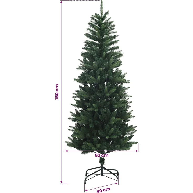 vidaXL Künstlicher Weihnachtsbaum mit Weihnachtskugeln 150 cm 150 LEDs 3465732 – Bild 11