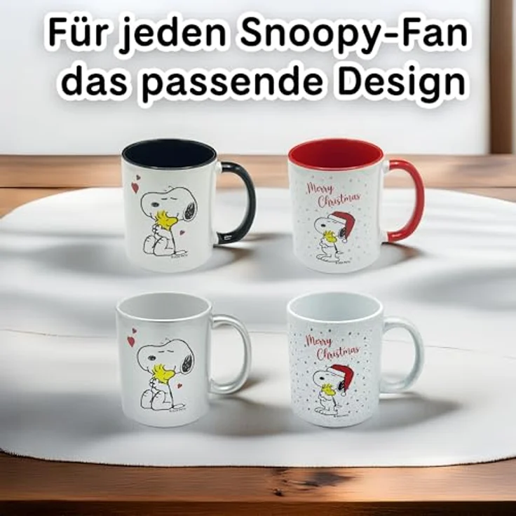Peanuts Snoopy Woodstock Tasse - 330 ml Schwarz – Bild 7