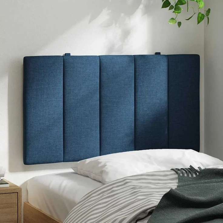 vidaXL Kopfteil-Kissen "Hanko" Blau 90 cm Stoff – Bild 3