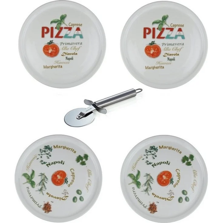 Retsch Arzberg Pizzateller Ø 30cm mit Dekor Set, (4 St), aus Porzellan spülmaschinengeeignet, pro Set 2 verschiedene Motive – Bild 4