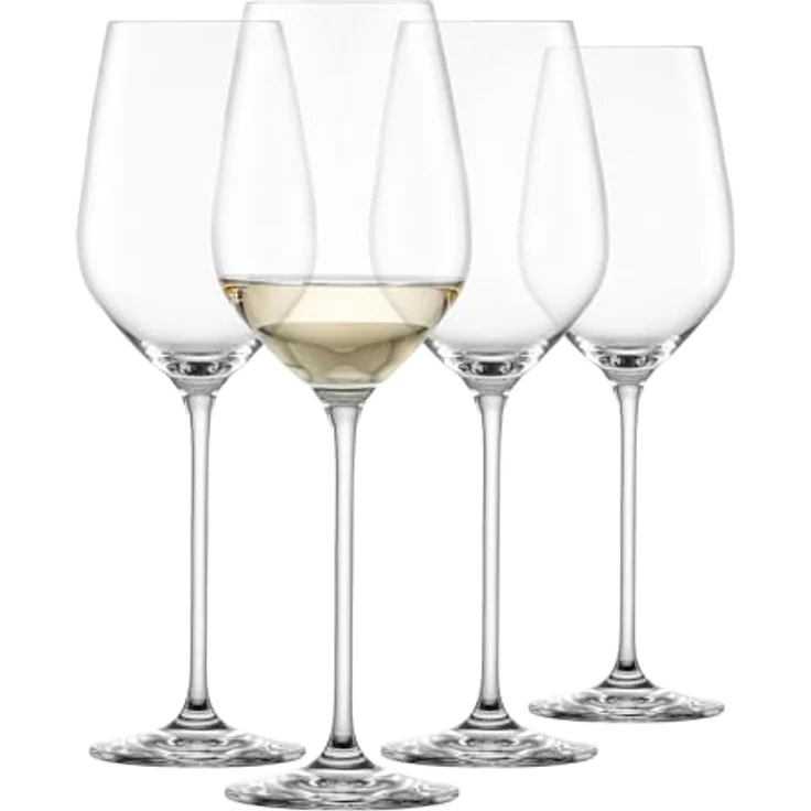 SCHOTT ZWIESEL Weißweinglas Fortissimo (4er-Set), elegante Weingläser für Weißwein, spülmaschinenfeste Tritan-Kristallgläser, Made in Germany (Art.-Nr. 123684), Klar, Kristall – Bild 1