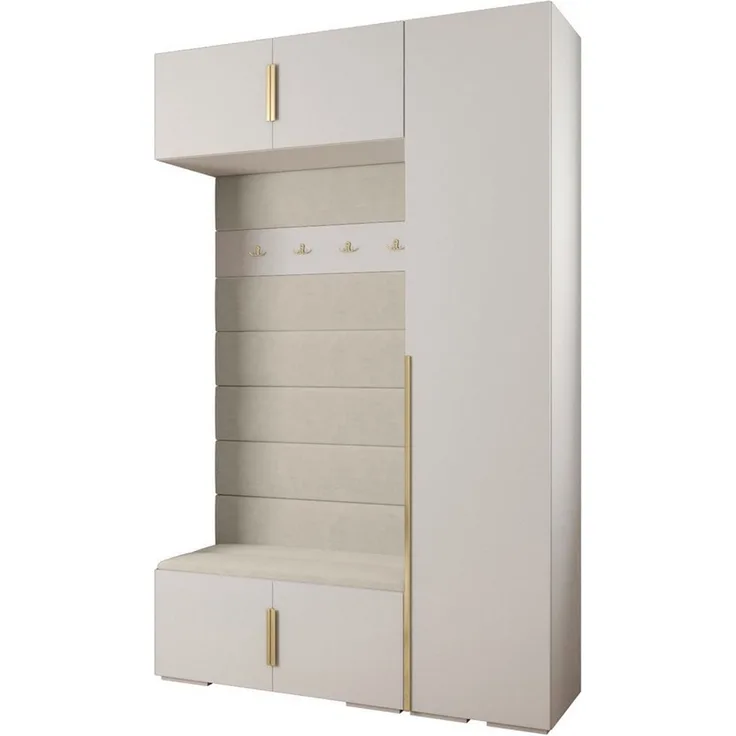 ABIKS MÖBEL Kompaktgarderobe INOVA 1 SATZ 19 Möbelset, Garderobe mit Kleiderstange und Regalen