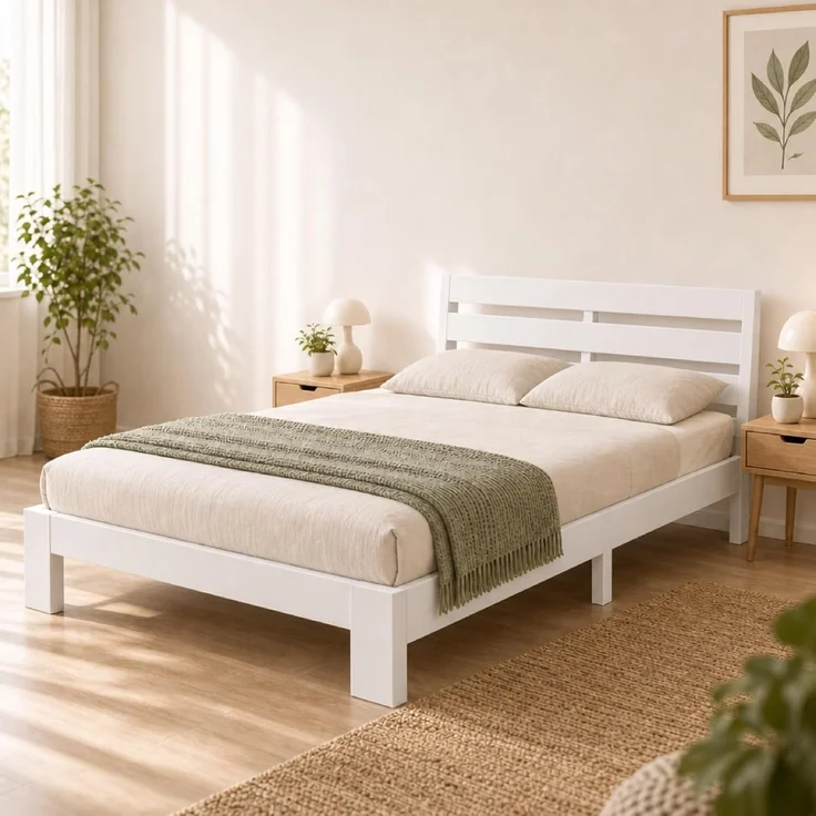 Relaxdays Bett Massivholz 120x200 cm – Bild 2