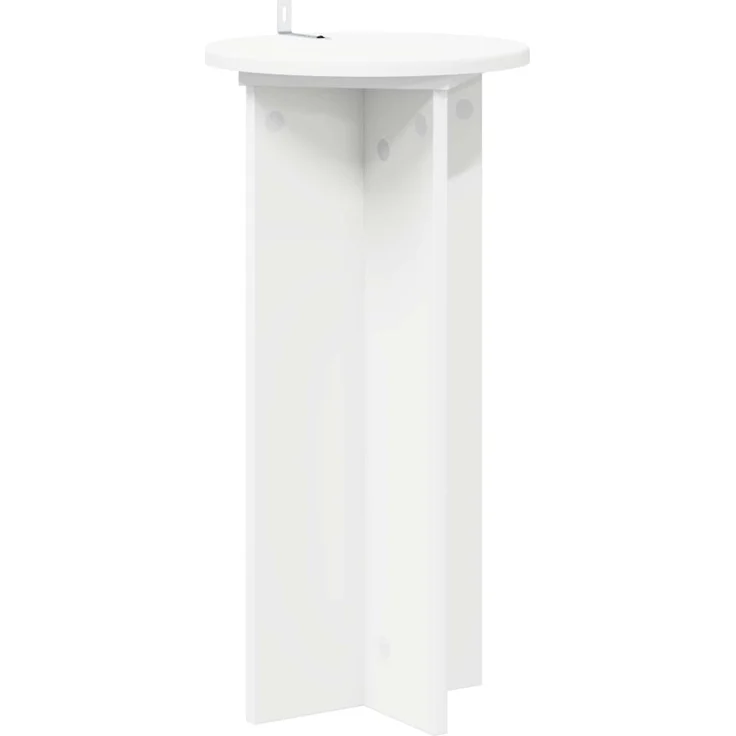 vidaXL Pflanzenständer 2 stk. Weiß Ø29,5 x 60 cm Holzwerkstoff 899717 – Bild 5