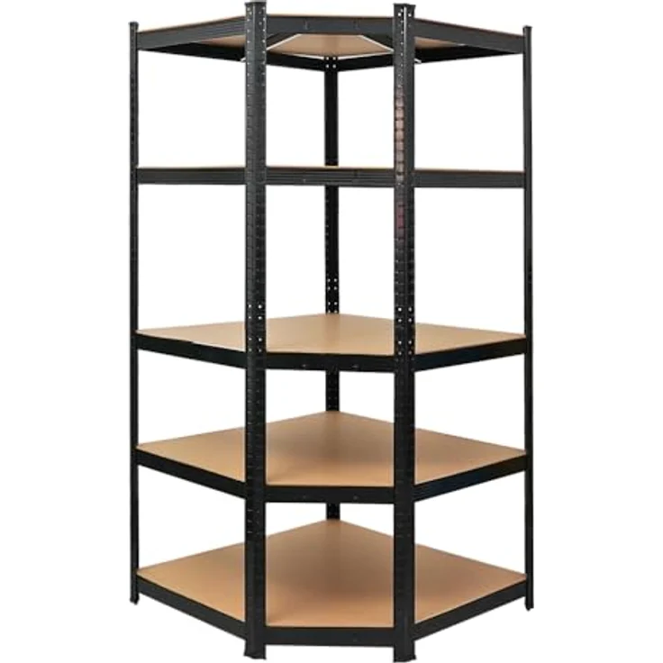 PROREGAL Mega Deal Eckregal Ragnar 1x: 180 x 90 x 60 cm | Taurus 2X: 180 x 90 x 60 cm Schwarz Fachlast 175kg, Kellerregal, Steckregal, Garagenregal, Lagerregal – Bild 7