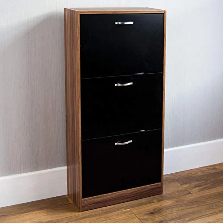 Vida Designs Schrank, Nussbaum, Walnussbraun/Schwarz – Bild 2