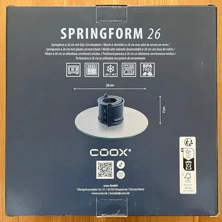coox Backform coox Springform mit Glasboden ⌀ 26 cm in Graublau – Bild 3