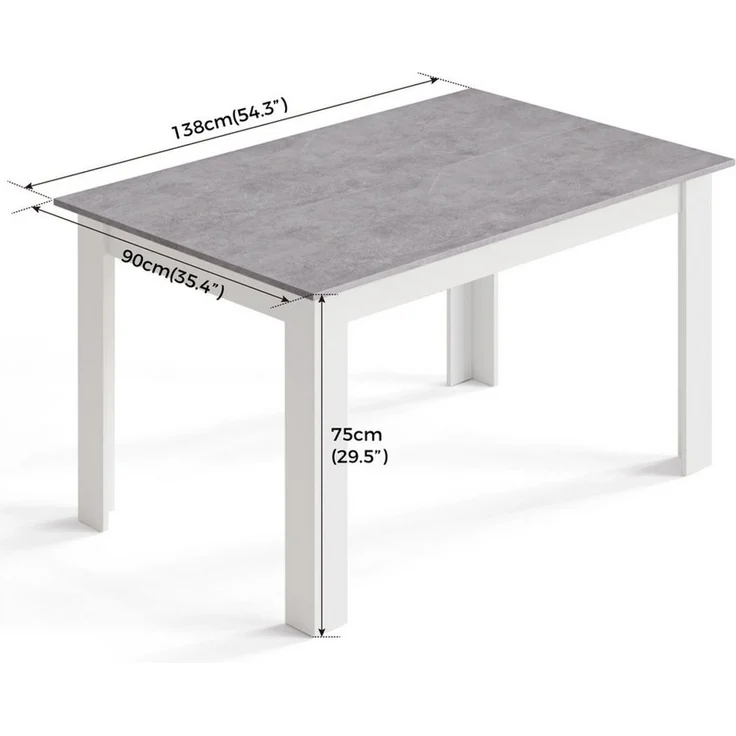 Mondeer Esstisch Esszimmertisch, Stilvoll und langlebig 138 x 90 x 75 cm – Bild 2