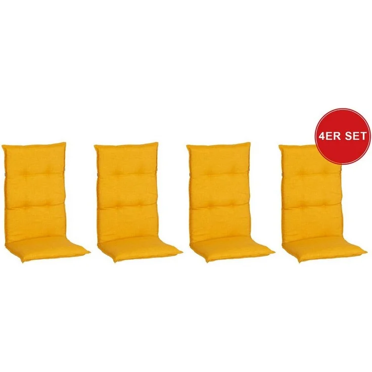 beo Polsterauflage Saumauflage Hochlehner Barcelona im Set, (Set), Gartenstuhlauflage, Sitzauflage, Sitzkissen Outdoor, 118x50x6 cm – Bild 1