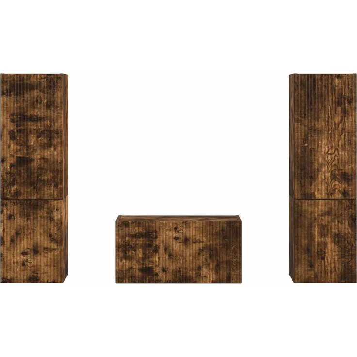 vidaXL TV-Schrankset 5 pcs Geräucherte Eiche Holzwerkstoff 3409101 – Bild 8